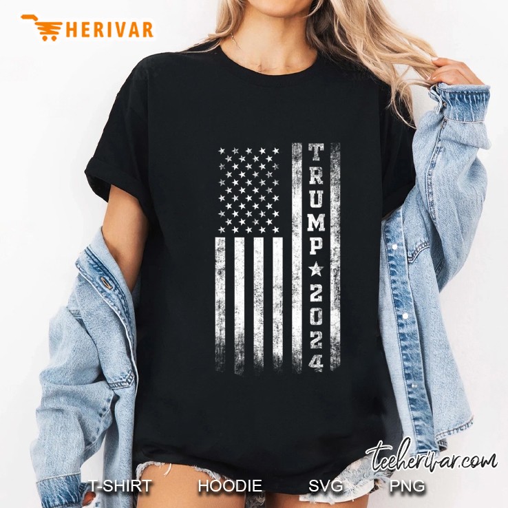 Trump 2024 Election American Flag Trump Gift Ladies Tee