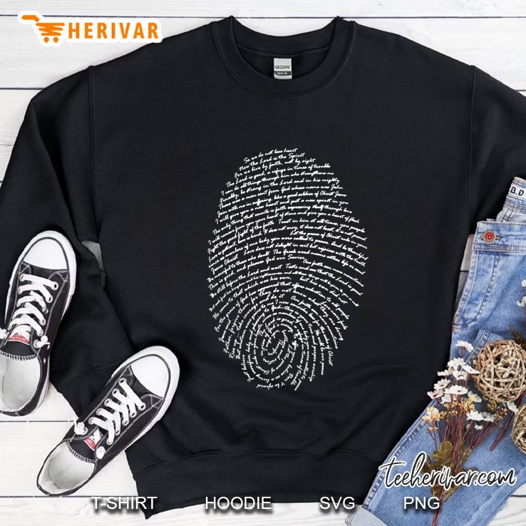 Christian Fingerprint Of God Bible Quotes Sweatshirt