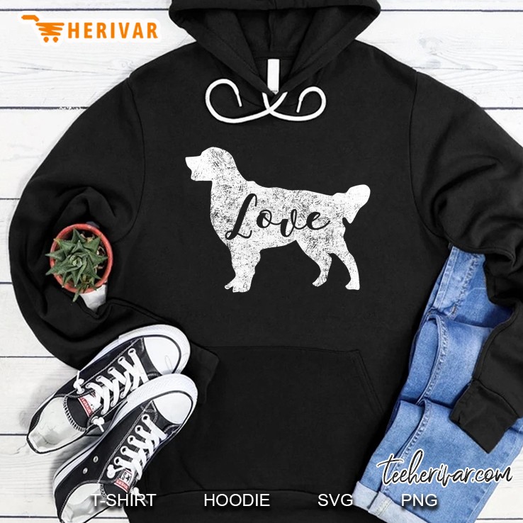 Love Golden Retriever Vintage Look Hoodie