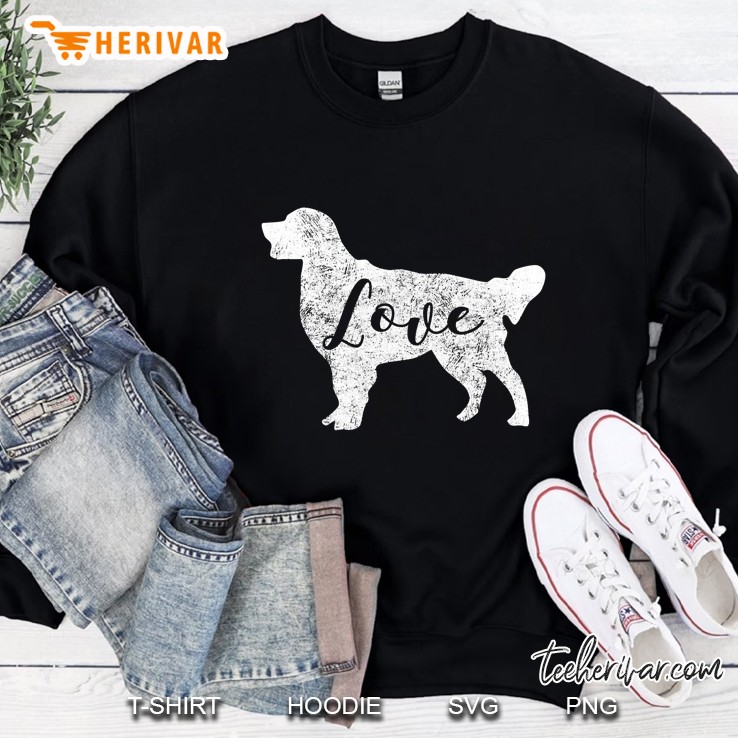 Love Golden Retriever Vintage Look Sweatshirt