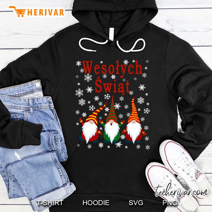Pajama Gnomes Christmas Cute Poland Wesolych Swiat Polish Hoodie