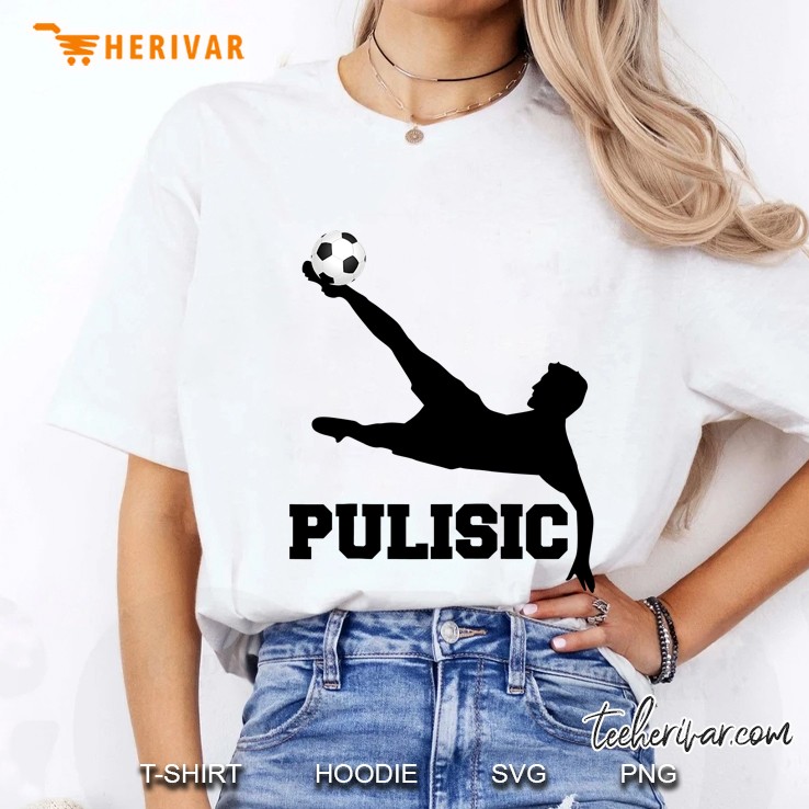 Pulisic Soccer Football Fan Silhouette And Football Shirts Raglan Baseball Tee Ladies Tee