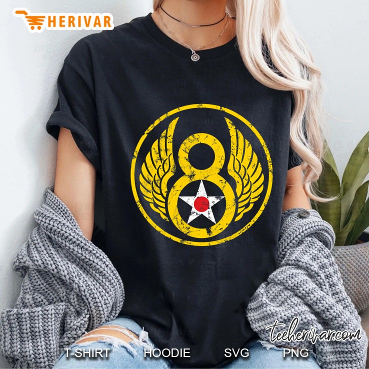 Mighty 8Th - Eighth Air Force Usaf B-17 & B-24 Bomber Group Ladies Tee
