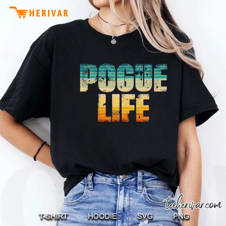 Vintage Pogue Life Surfer Beach Sunset Outer Banks Graphic Ladies Tee
