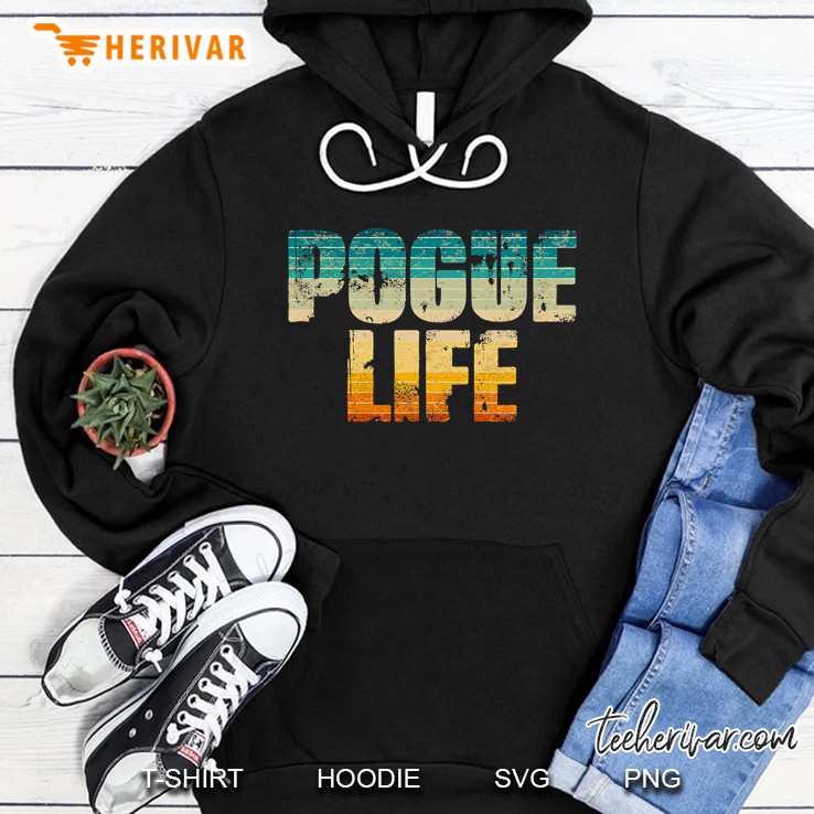 Vintage Pogue Life Surfer Beach Sunset Outer Banks Graphic Hoodie