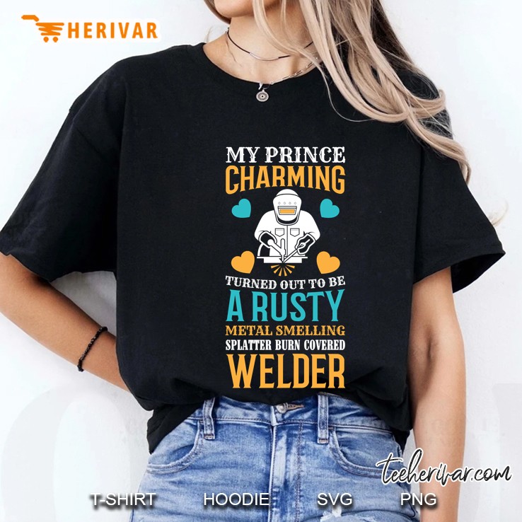 Welder Wife Mom Girlfriend Cute Funny Welding Weld Welders Ladies Tee