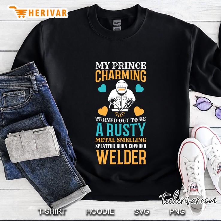 Welder Wife Mom Girlfriend Cute Funny Welding Weld Welders Sweatshirt