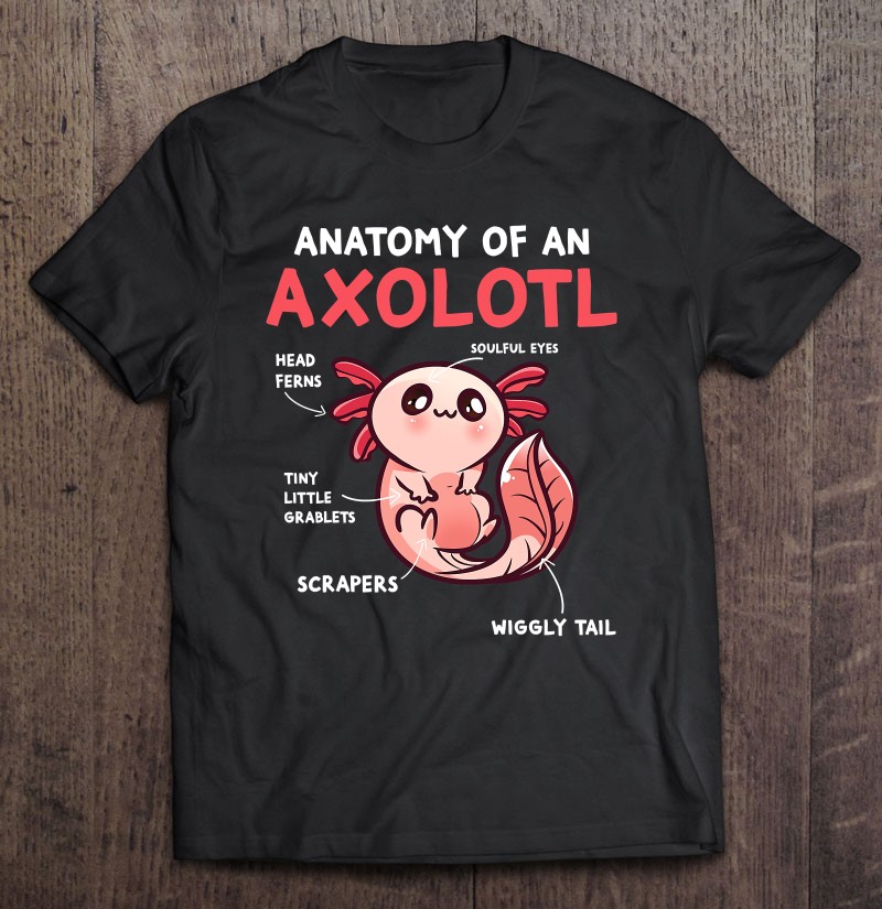 Anatomy Of An Axolotl Cute Axolotl Gift Axolotl Lover