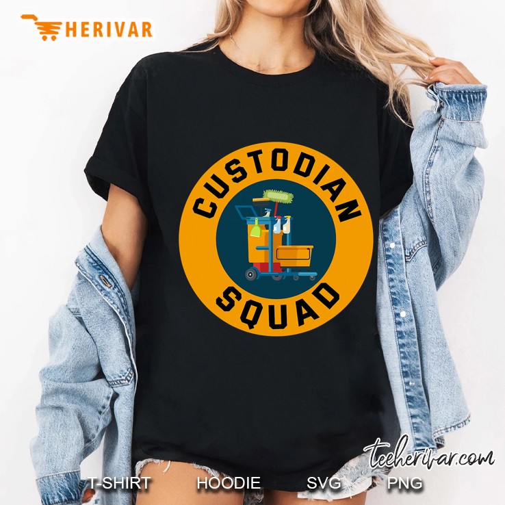 Custodian Shirt Custodian Squad Funny School Custodian Gift Ladies Tee