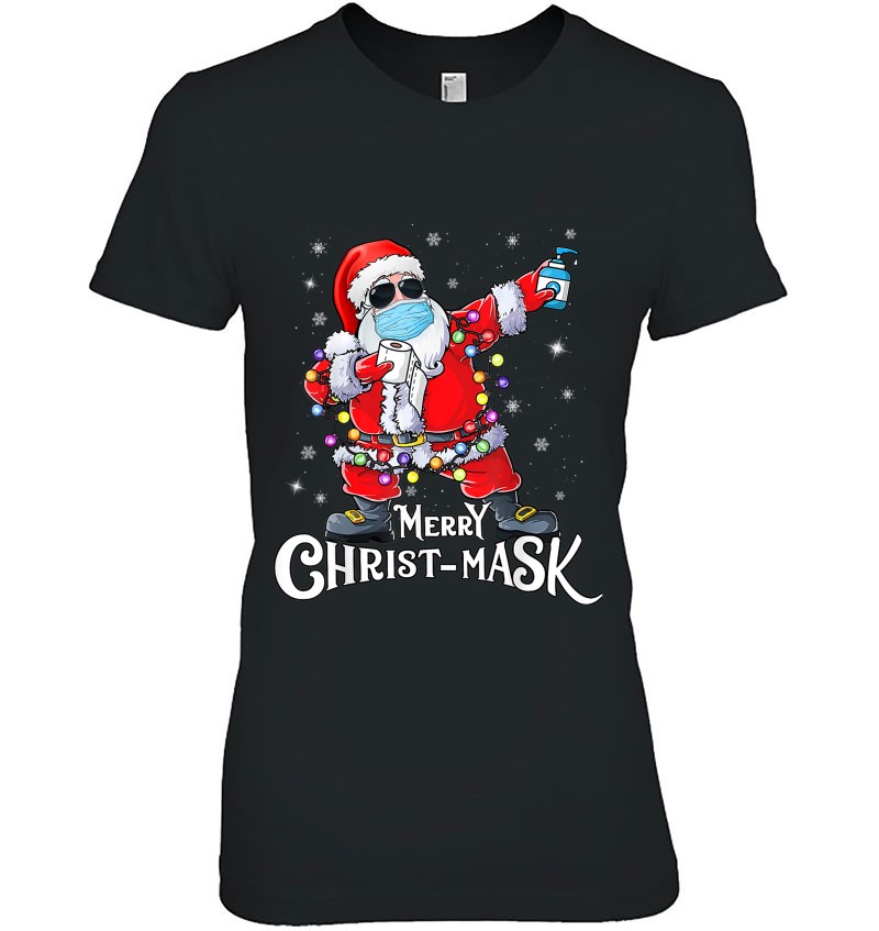 Dabbing Santa Merry Christ-Mask Christmas 2020 Family Hoodie