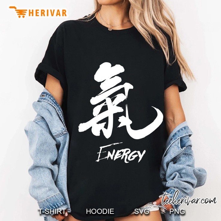 Ki Energy Japanese Kanji Calligraphy Art Japan Zen Style Ladies Tee