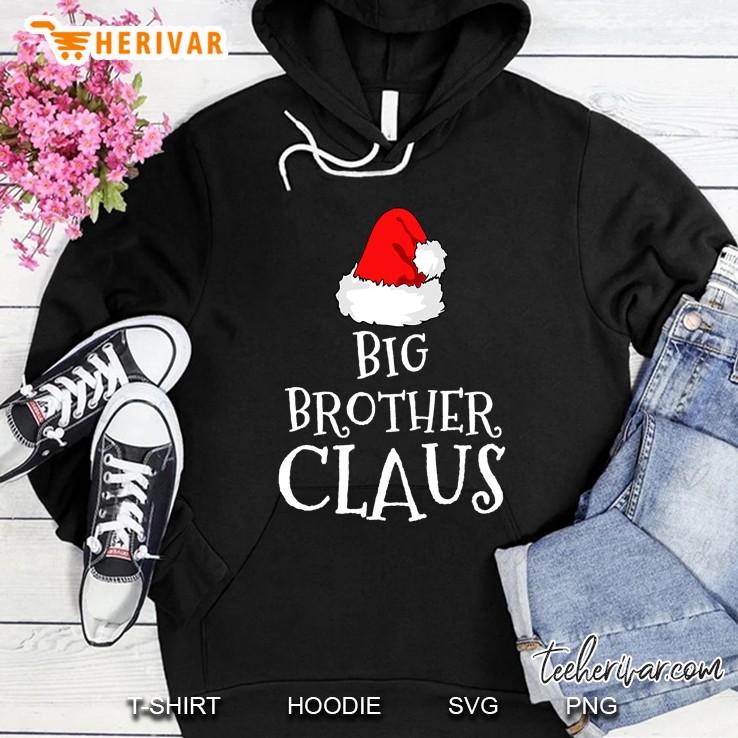Big Brother Claus Christmas Hat Family Group Matching Pajama Hoodie
