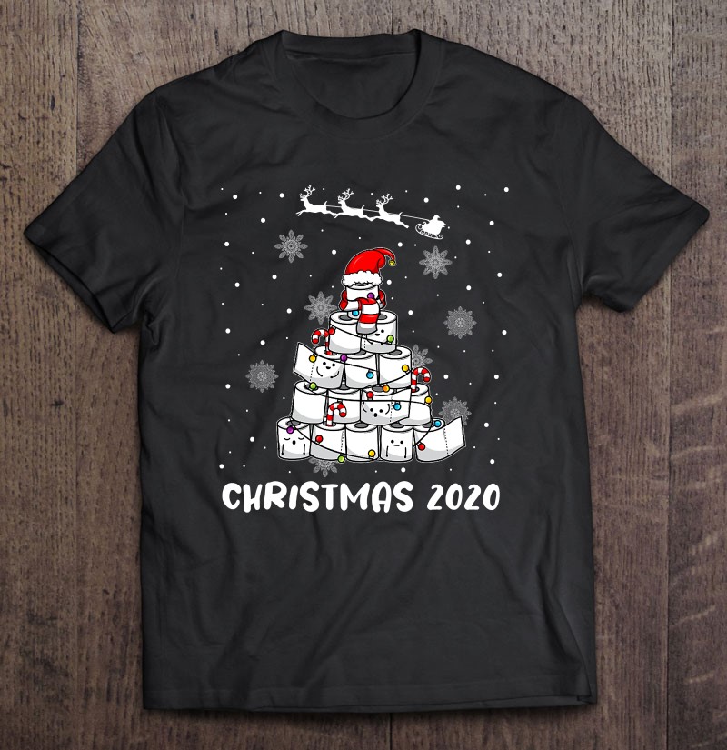 Funny Toilet Paper Quarantine Christmas 2020 Tree Shirt