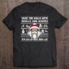 Funny Viking Christmas Deck The Halls With Skulls And Bodies Tee