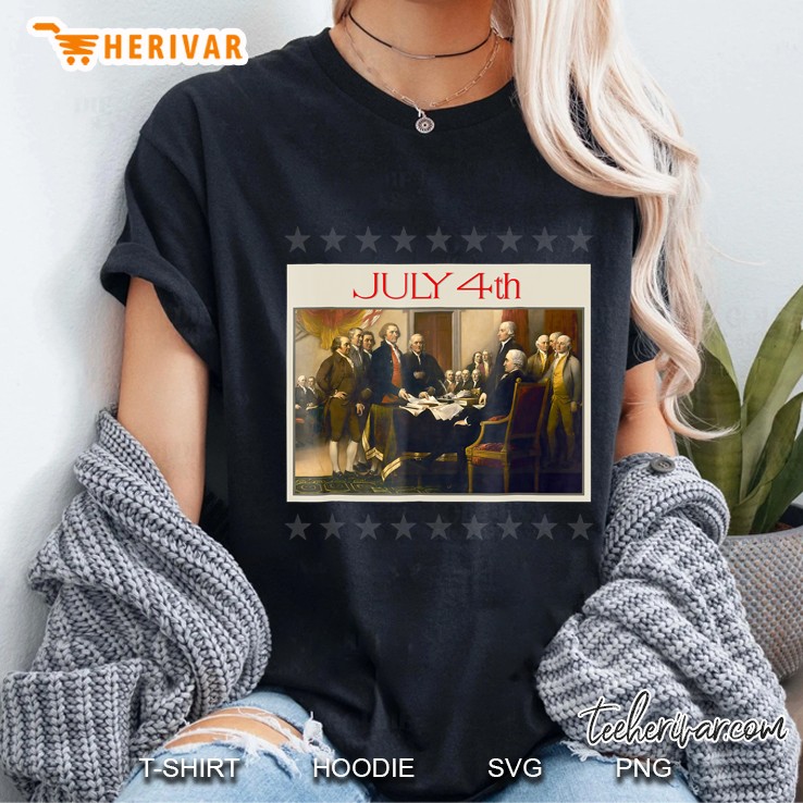 July 4Th Independence Signing The Declaration Tee Ladies Tee