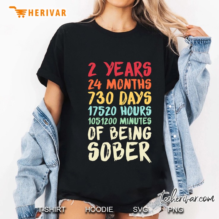 Two Years Clean Addiction Recovery 2 Year Sober Ladies Tee