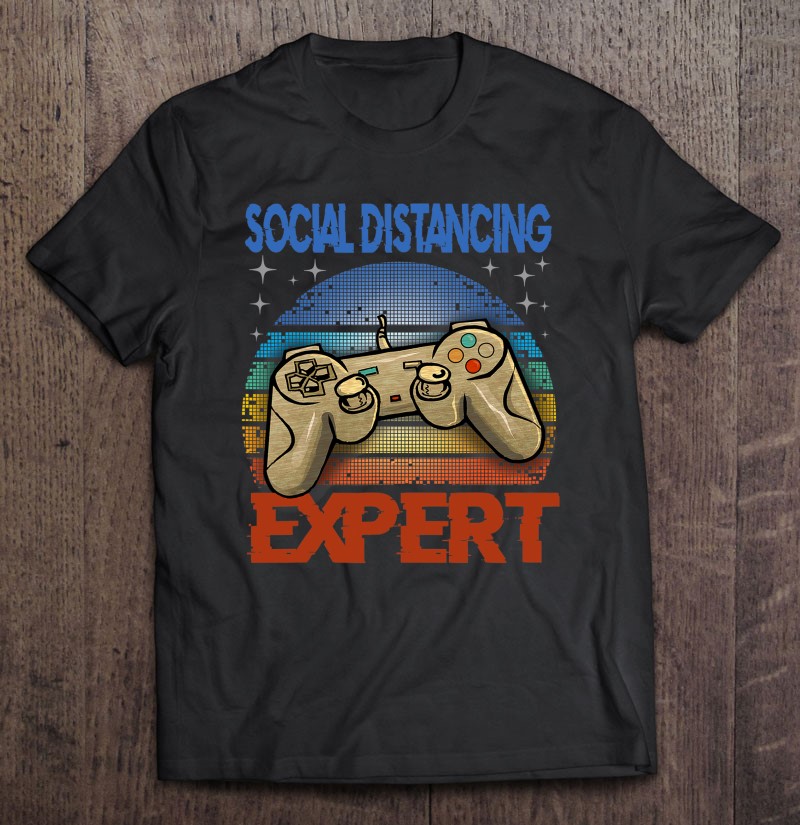 Social Distancing Expert Gaming Video Gamer Boys Men Gift Pullover Hoodie 
