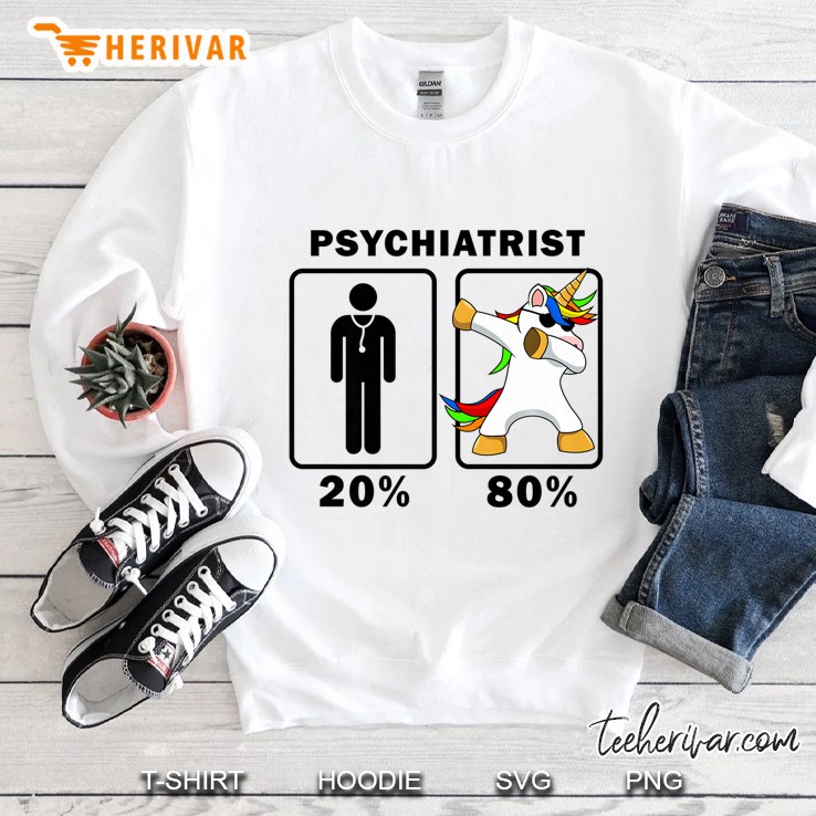 Psychiatrist Dabbing Unicorn Tshirt 80 20 Principle Sweatshirt