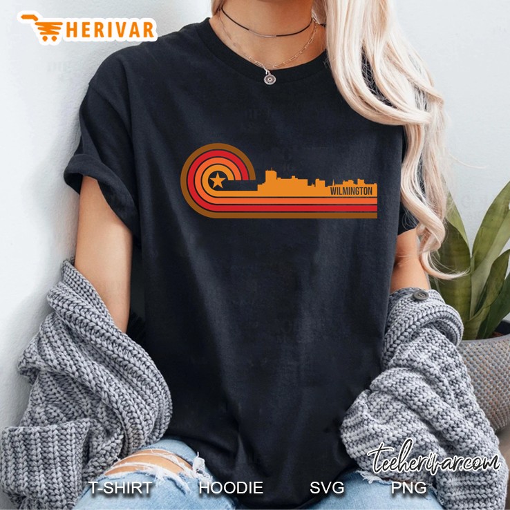 Retro Wilmington Nc Skyline Ladies Tee