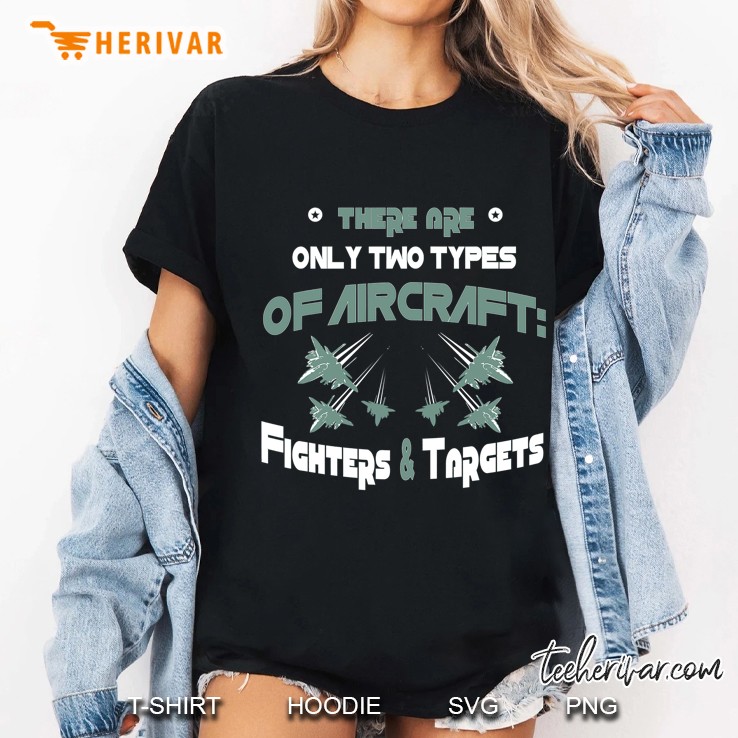 Two Types Of Aircraft Fighters And Targets Funny Ladies Tee