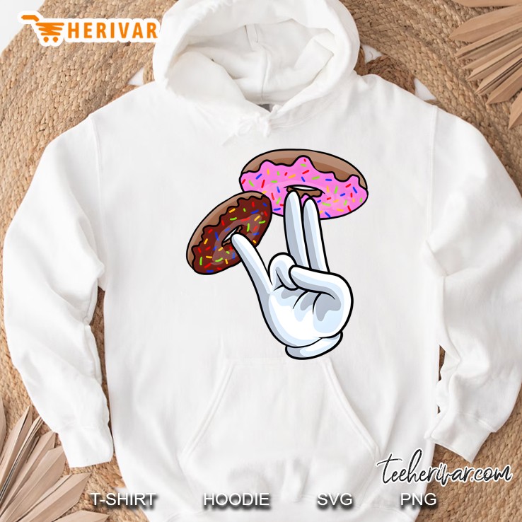 2 In The Pink 1 In The Stink I Dirty Donuts Hand Humor Hoodie