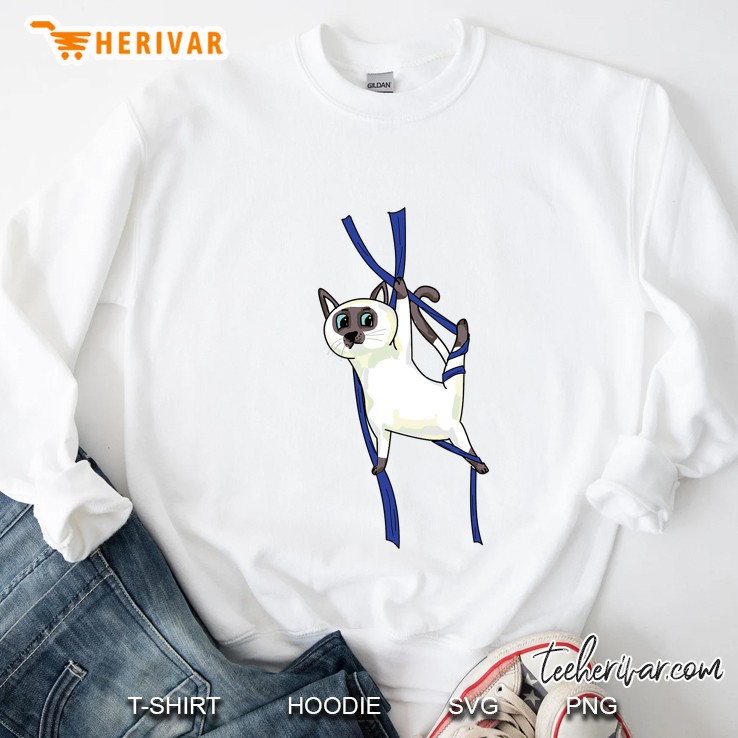 Aerial Silks Dancer Aerialist Air Yoga Acrobatics Cat Funny Sweatshirt