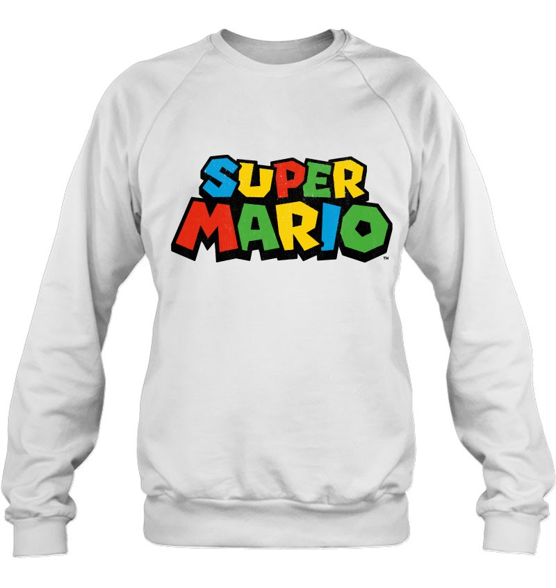 Super Mario Colorful Game Logo Pullover