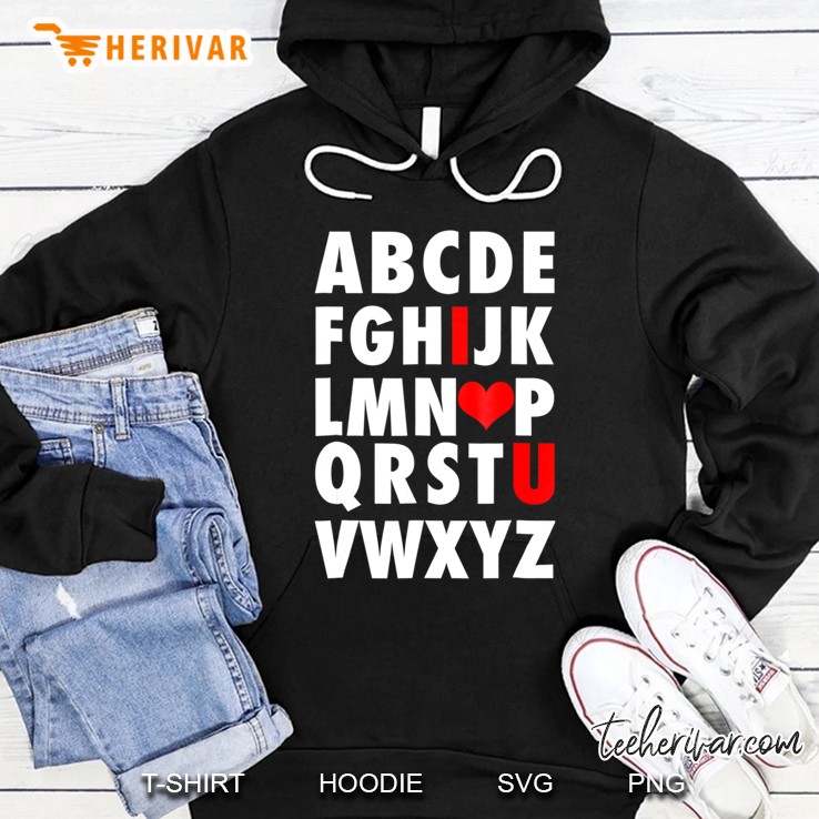 Abc I Love You - Uplifting Alphabet Valentine Slogan Hoodie