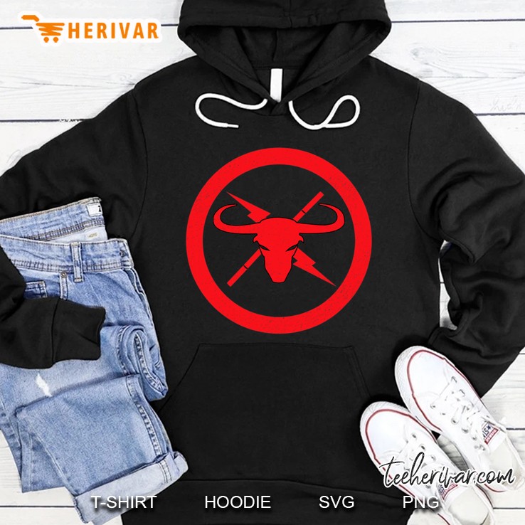 Nickelstick Balintawak Eskrima Red Carabao Buffalo Skull Hoodie
