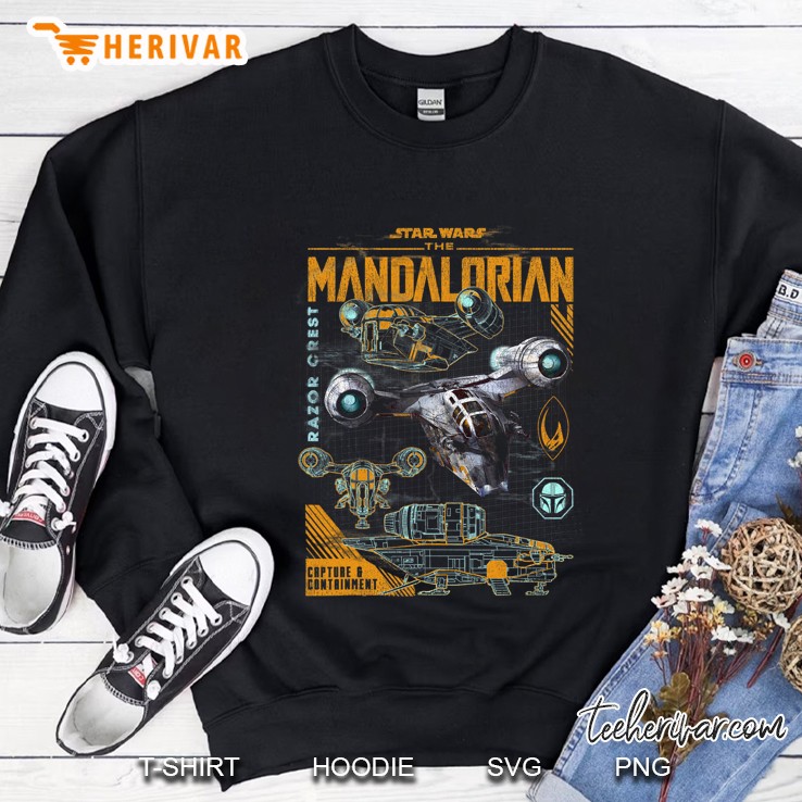 Star Wars The Mandalorian Razor Crest Schematics Sweatshirt