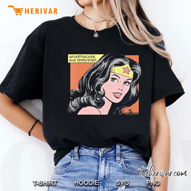 Womens Wonder Woman She Persisted Ladies Tee