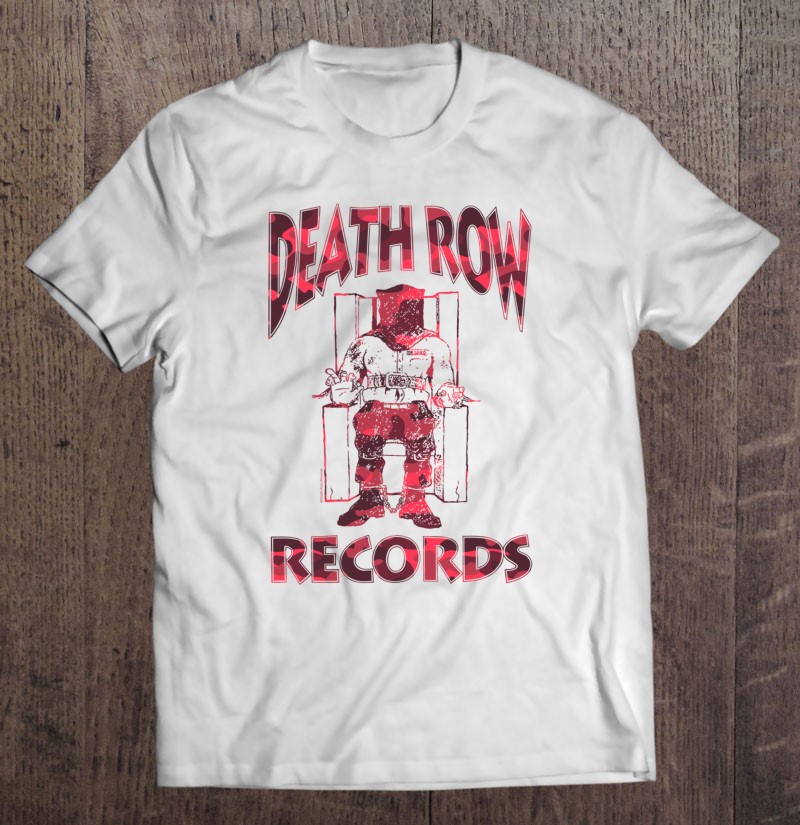 white and red death row shirt