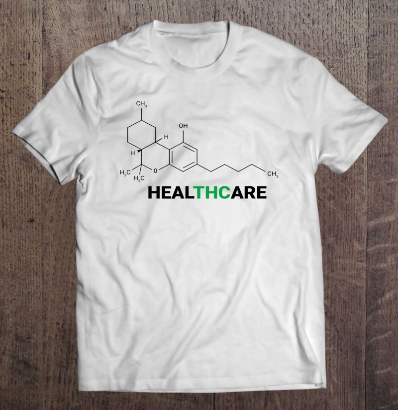 sla De slaapkamer schoonmaken Hertellen Healthcare Thc Molecular Structure Shirt Cannabis Marijuana