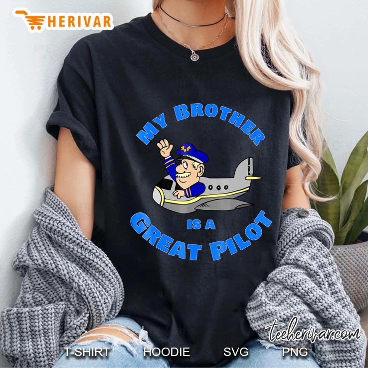 Cartoon Character My Brother Is A Great Pilot Ladies Tee