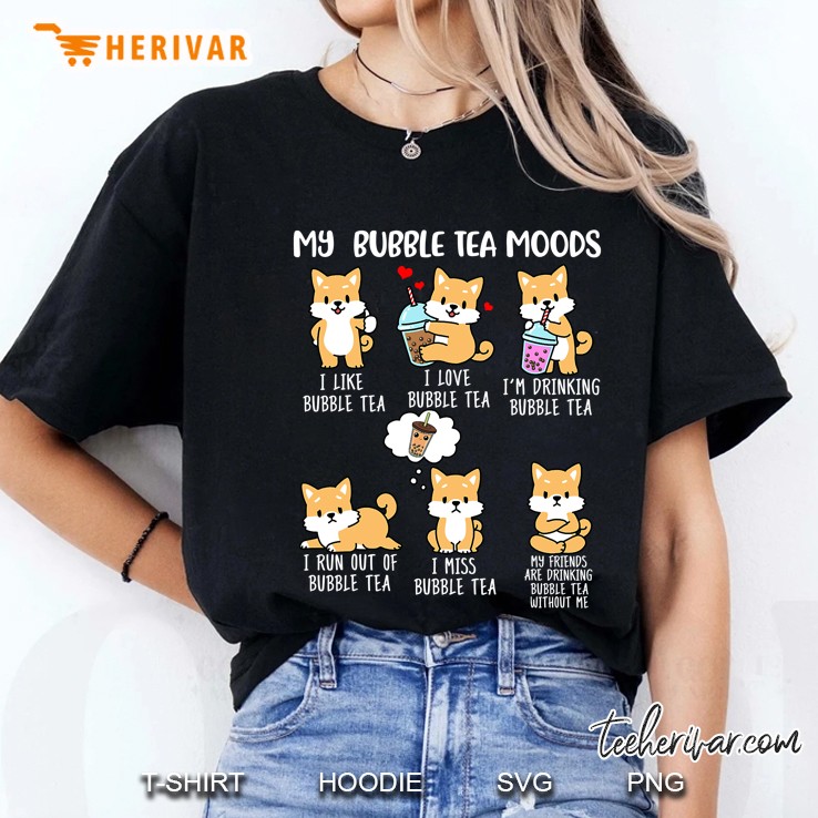 Shiba Inu Bubble Tea Shirt Women Boba Tea Dog Bubble Tea Ladies Tee