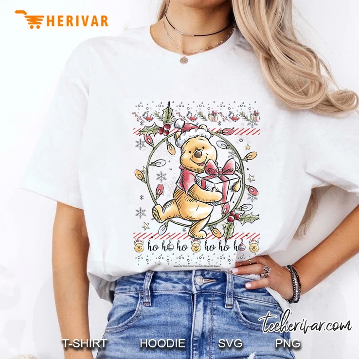 Christmas Winnie The Pooh Ugly Sweater Ladies Tee