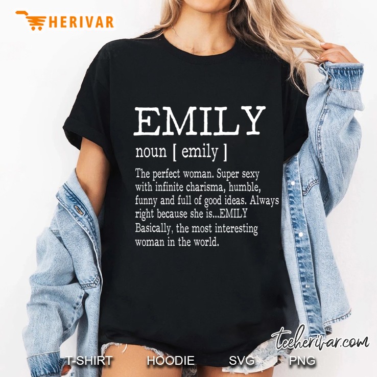 Adult Definition - First Name Emily - Ladies Funny Ladies Tee