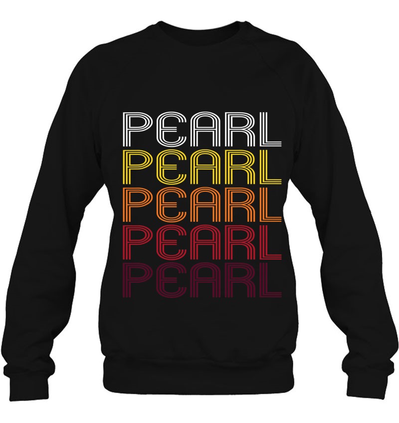 Pearl Retro Wordmark Pattern - Vintage Style Sweatshirt
