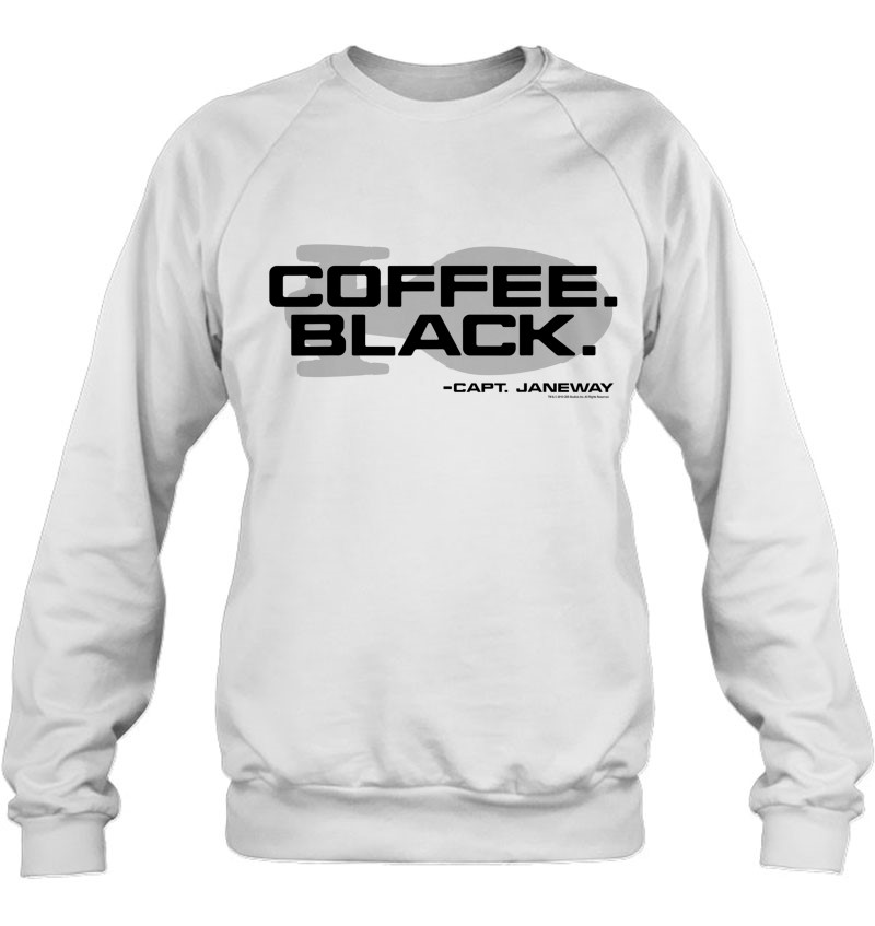 Star Trek Voyager Coffee Black Capt. Janeway Sweatshirt