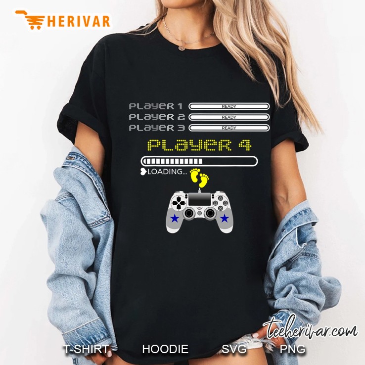 Players 1,2,3 Ready Player 4 Loading Funny Gaming Ladies Tee