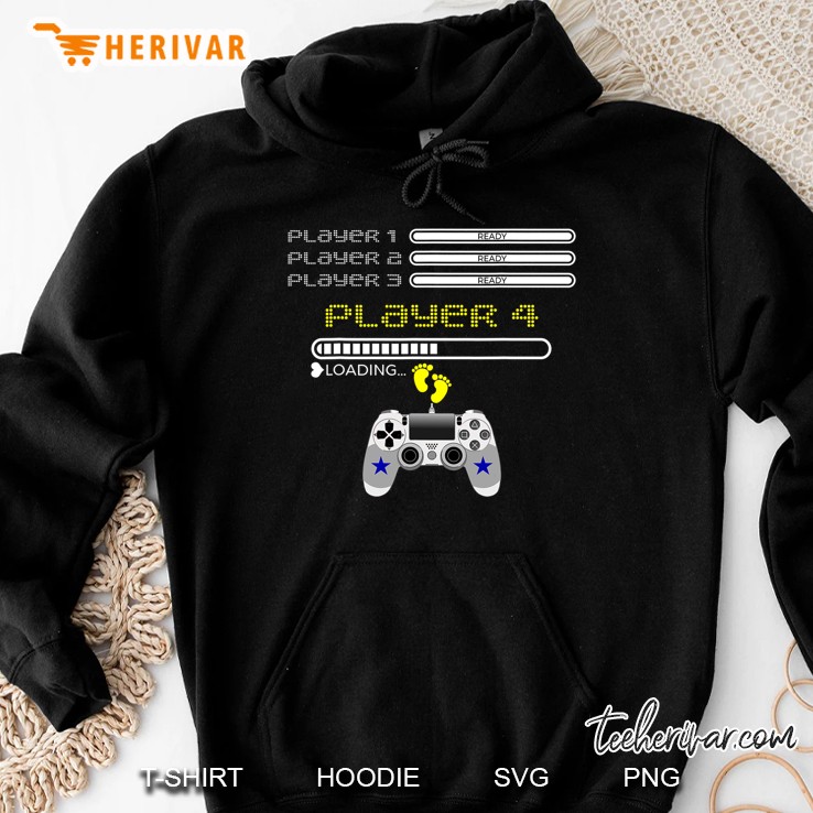 Players 1,2,3 Ready Player 4 Loading Funny Gaming Hoodie