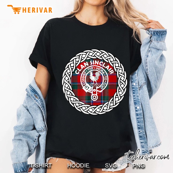 Sinclair Surname Scottish Clan Tartan Crest Badge Ladies Tee