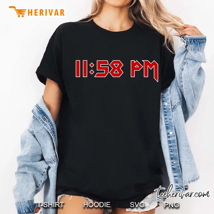 1158 Pm 2 Minutes To Midnight Doomsday Clock Ladies Tee