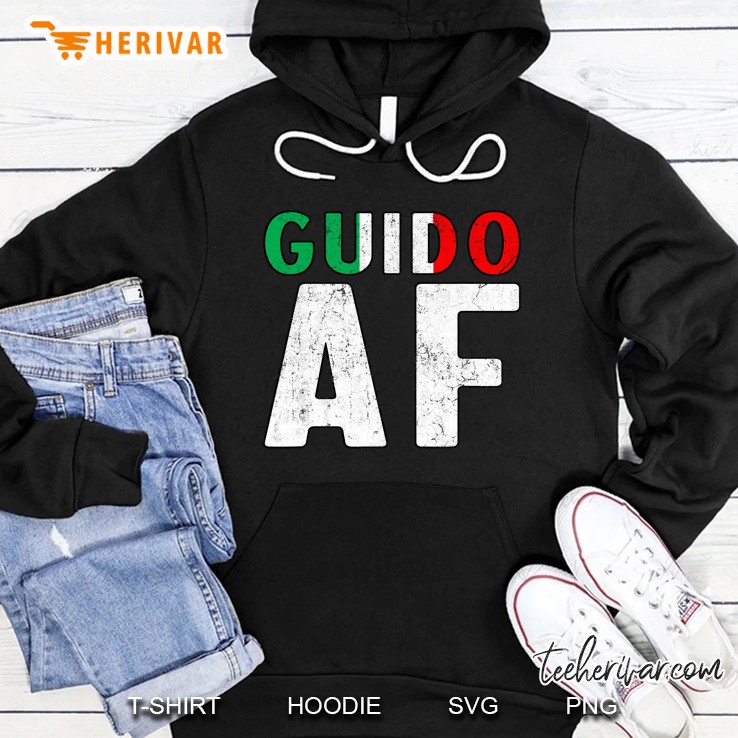 Vintage Look Guido Af Italian New York Jersey As Fuck Hoodie