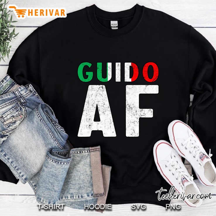 Vintage Look Guido Af Italian New York Jersey As Fuck Sweatshirt