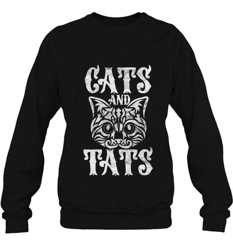 Cats And Tats Funny Cat Tattoo Artist Vintage Sweatshirt