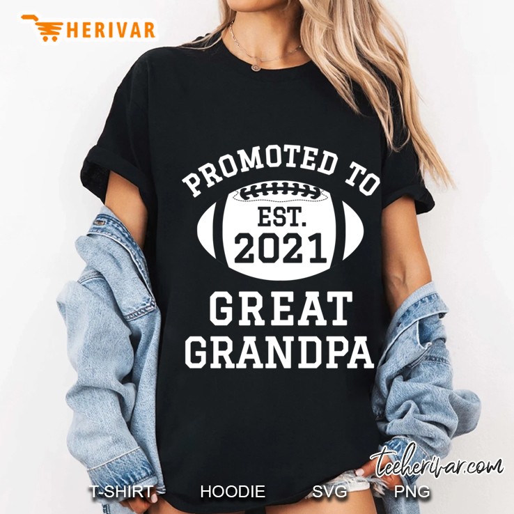 Promoted To Great Grandpa 2021 New Grandpa Ladies Tee