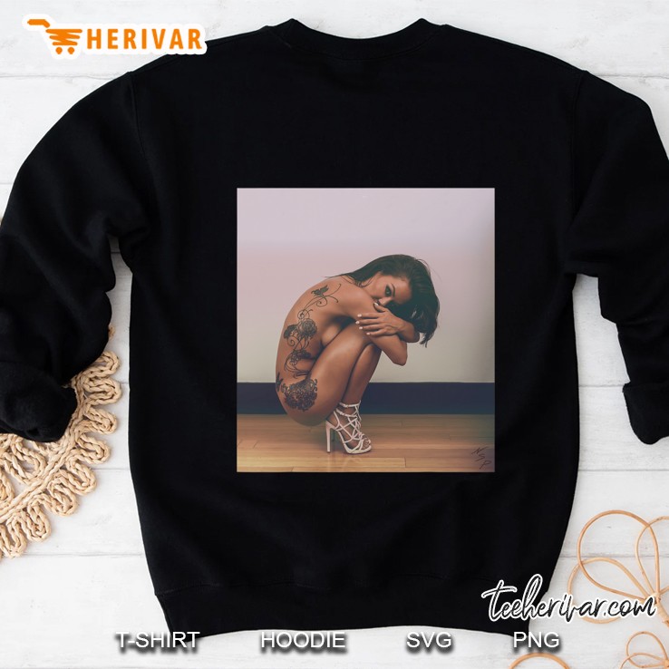 Sexy Girl Graphic Tee - Implied Nude Tattoo Model Sweatshirt