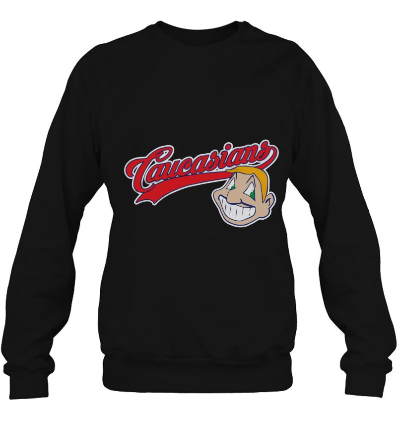 Caucasians Cleveland Indians Logo Parody Chief Wahoo T Shirts, Hoodies,  Sweatshirts & Merch