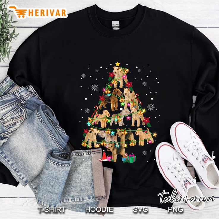 Lakeland Terrier Christmas Tree Santa Lakeland Terrier Gifts Sweatshirt